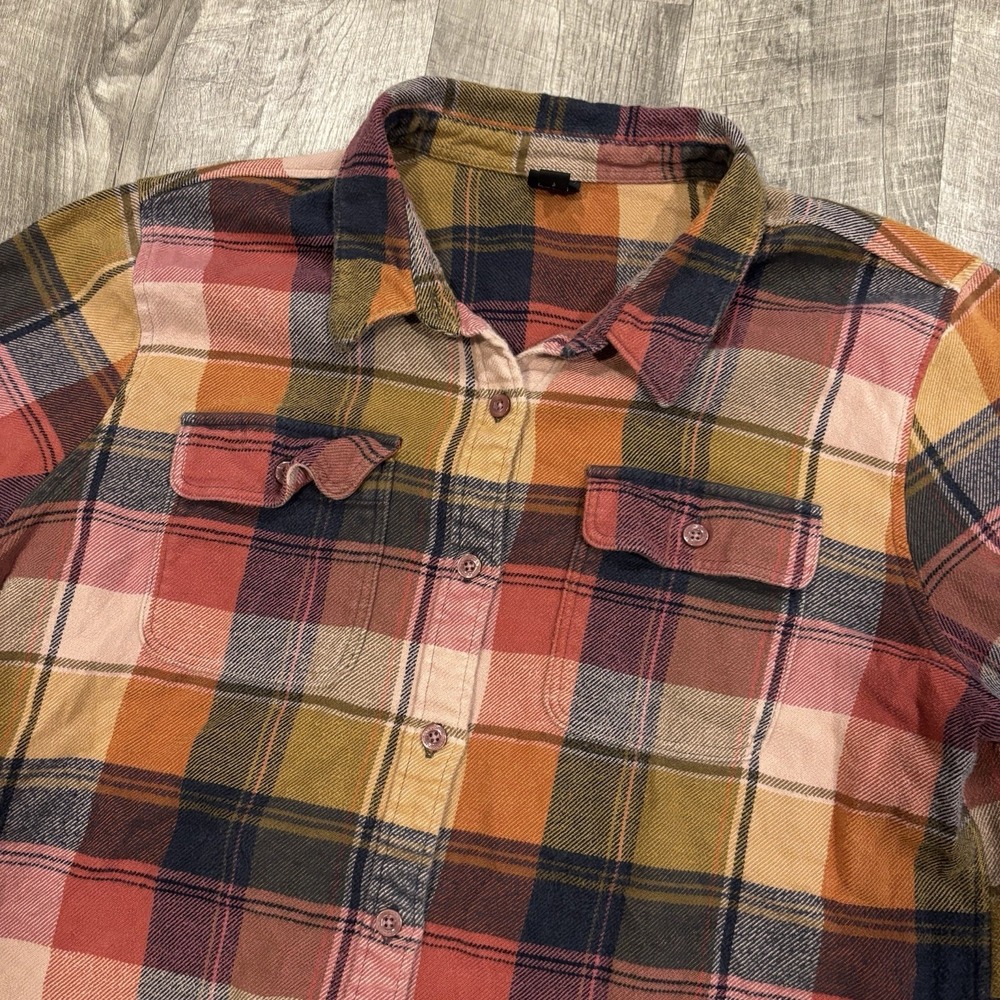 Patagonia Flannel Shirt Women's XL Plaid Cotton Hiking Outdoors Western Y2K Gorp